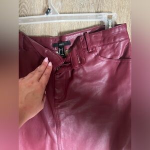 Forever 21 mini leather skirt. Size L color maroon. Worn twice.